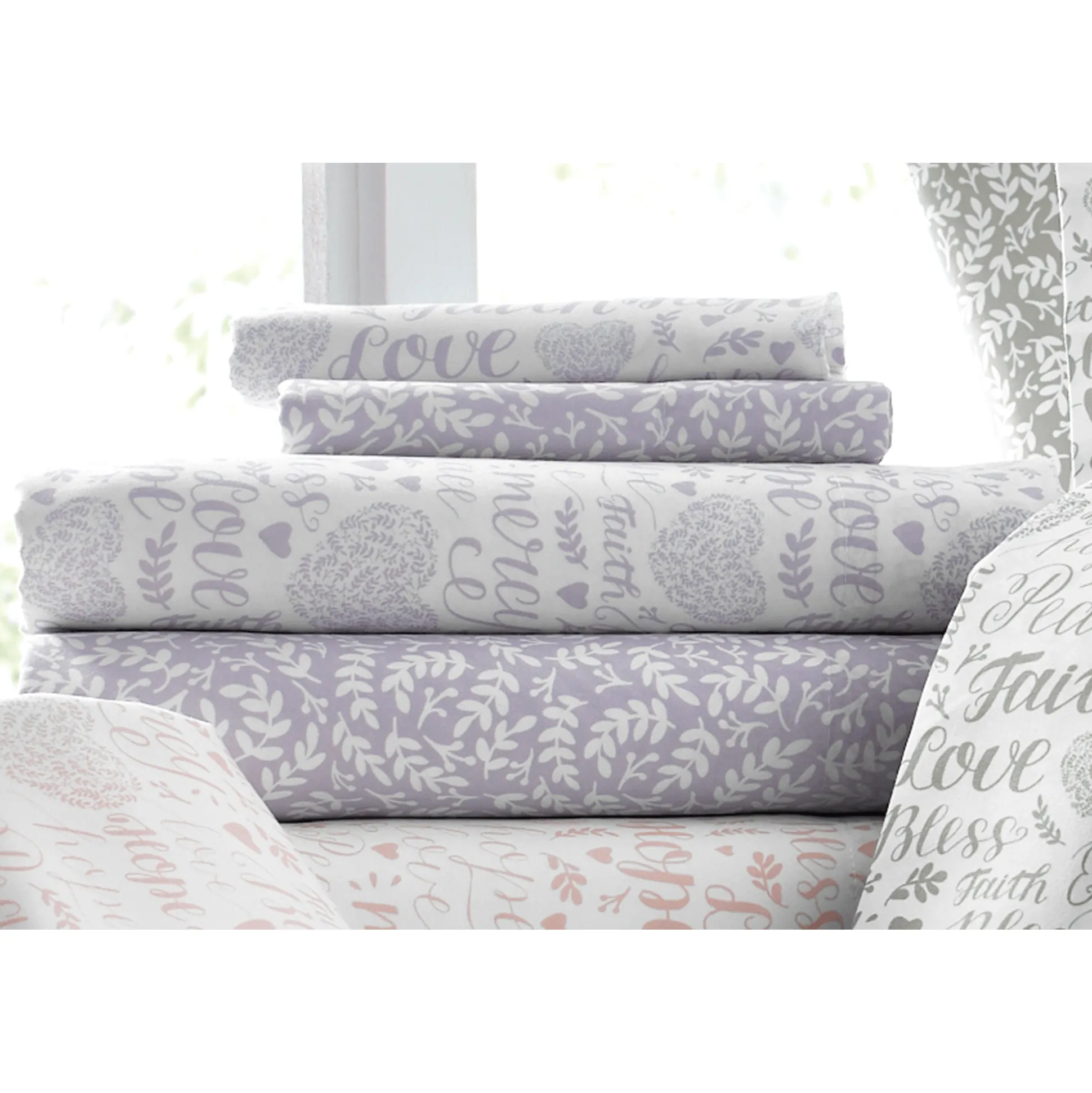 Religious Sentiments 2-Pack Microfiber Sheet Set