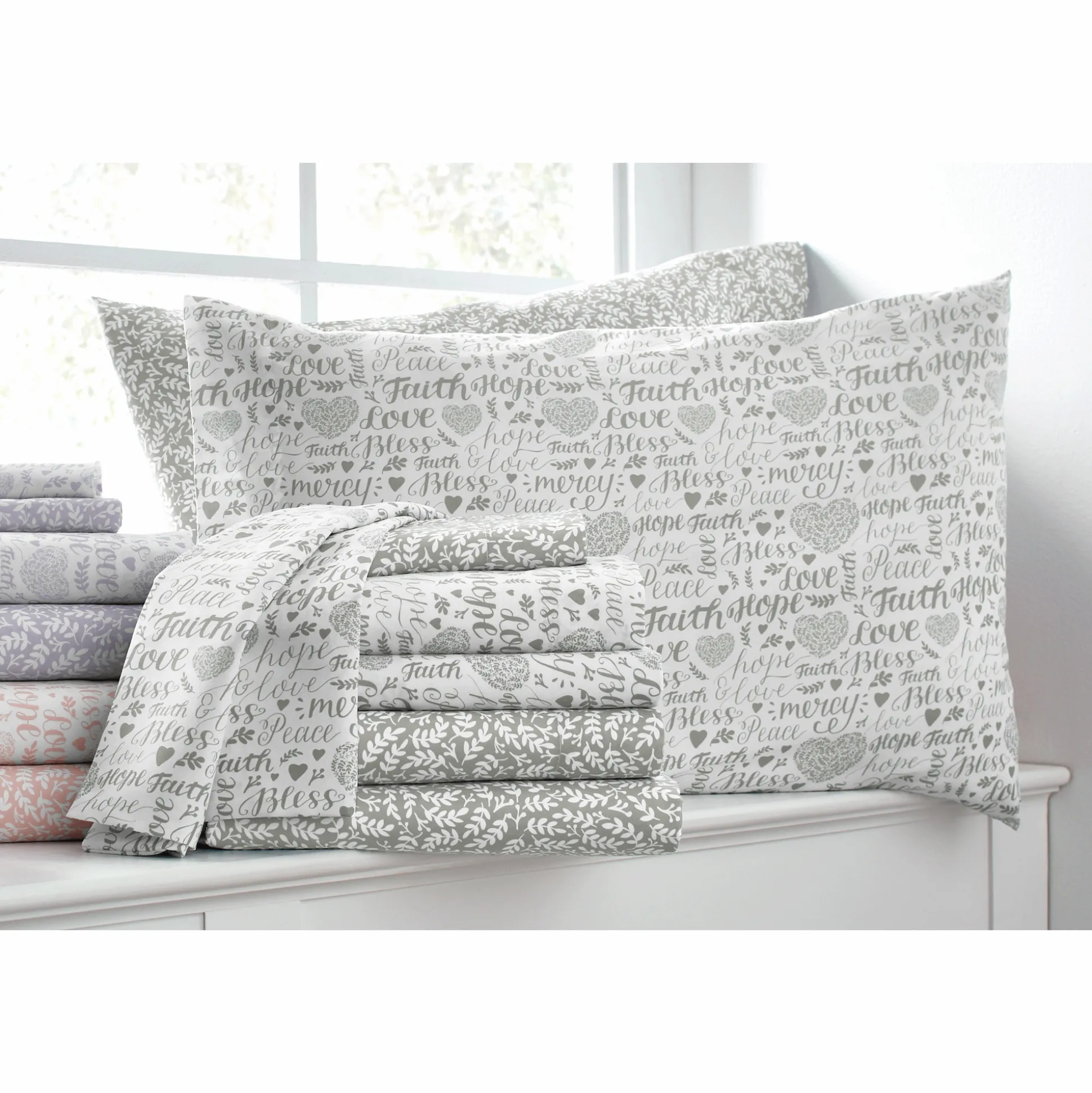 Religious Sentiments 2-Pack Microfiber Sheet Set