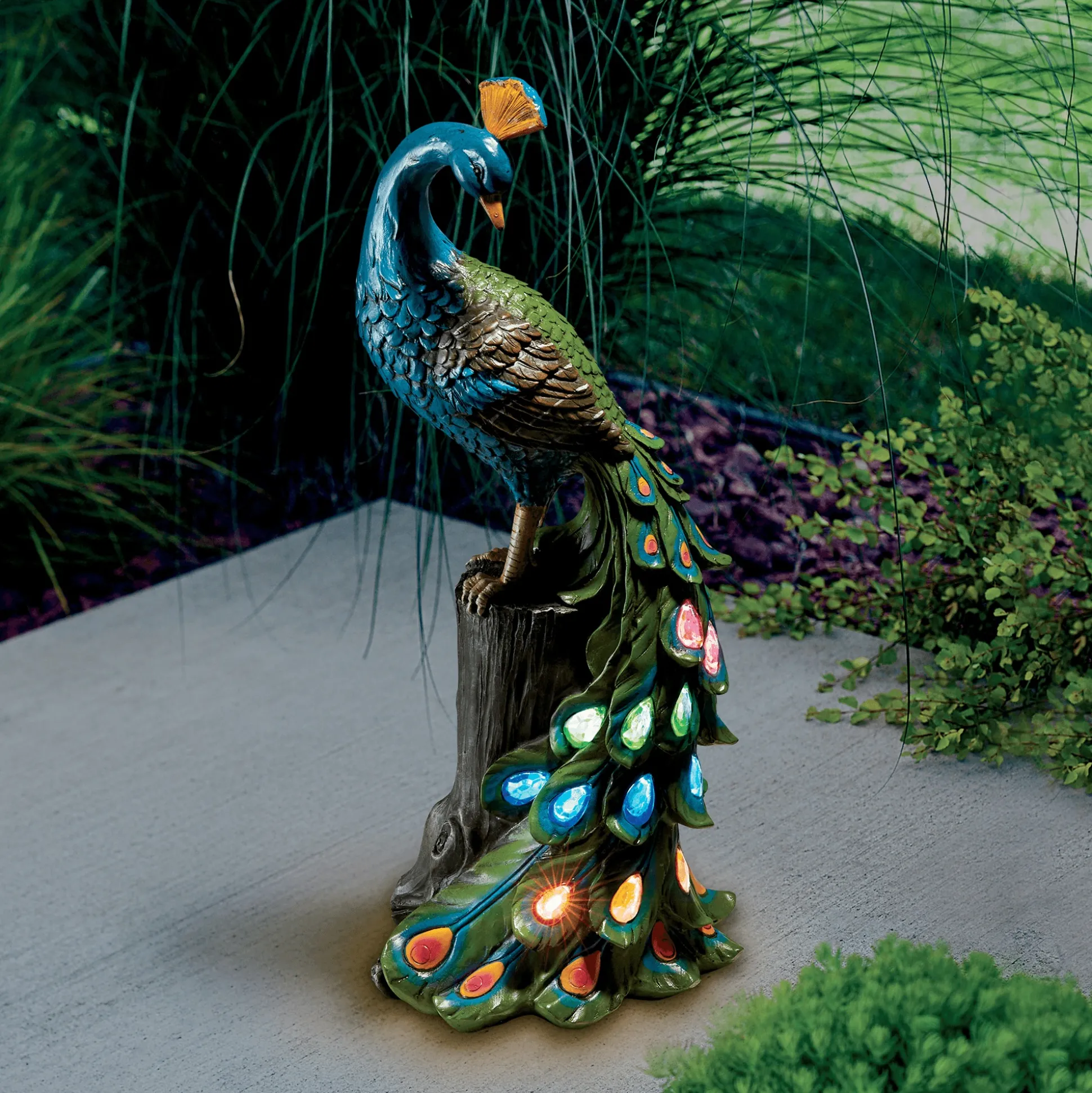 Resin Solar Peacock