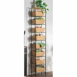 Resin-Wicker Basket Tower