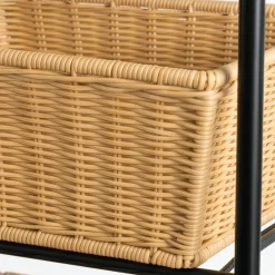 Resin-Wicker Basket Tower