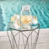Retro Beverage Dispenser with Set of 4 Glasses