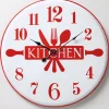 Retro Red Kitchen Clock
