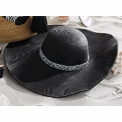 Rhinestone Band Sun Hat