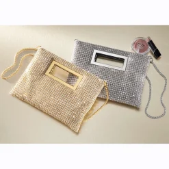 Rhinestone Clutch Crossbody Bag