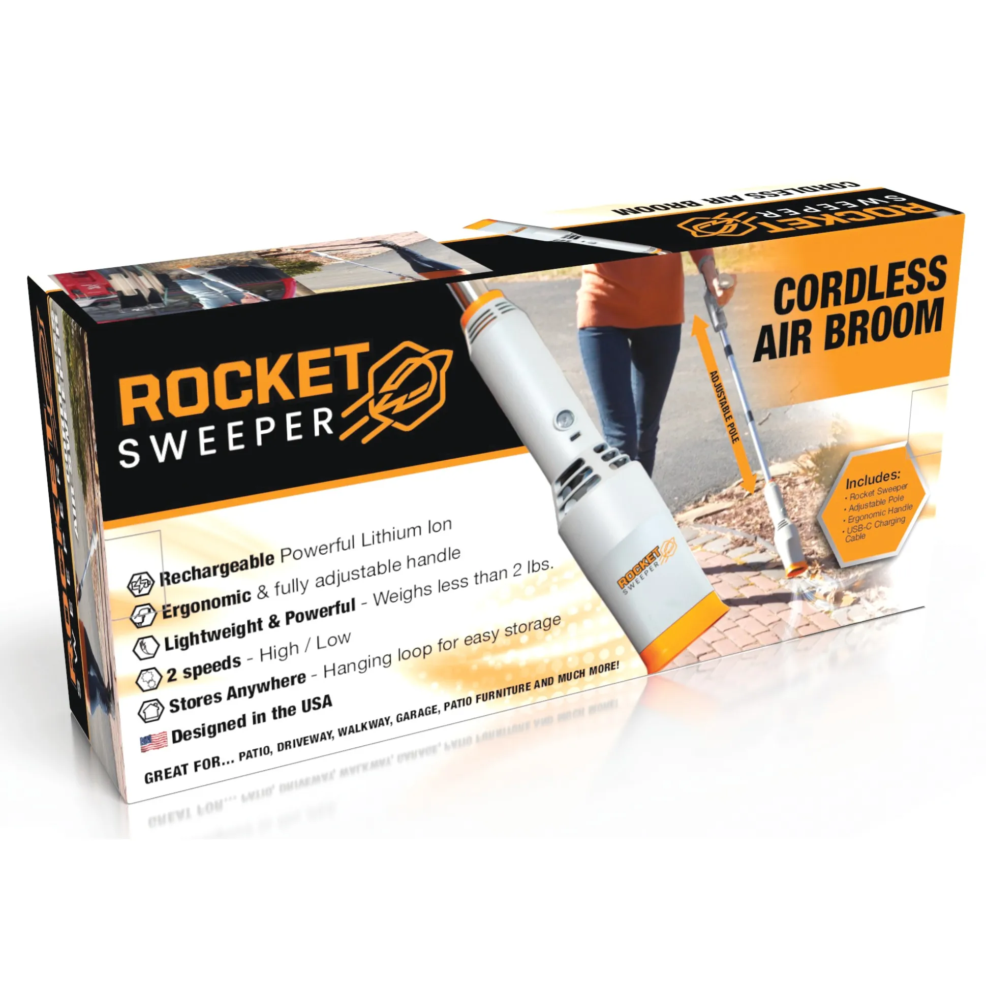 Rocket Sweeper Cordless Air Broom