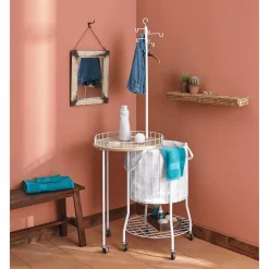 Rolling Hamper with Swivel Top