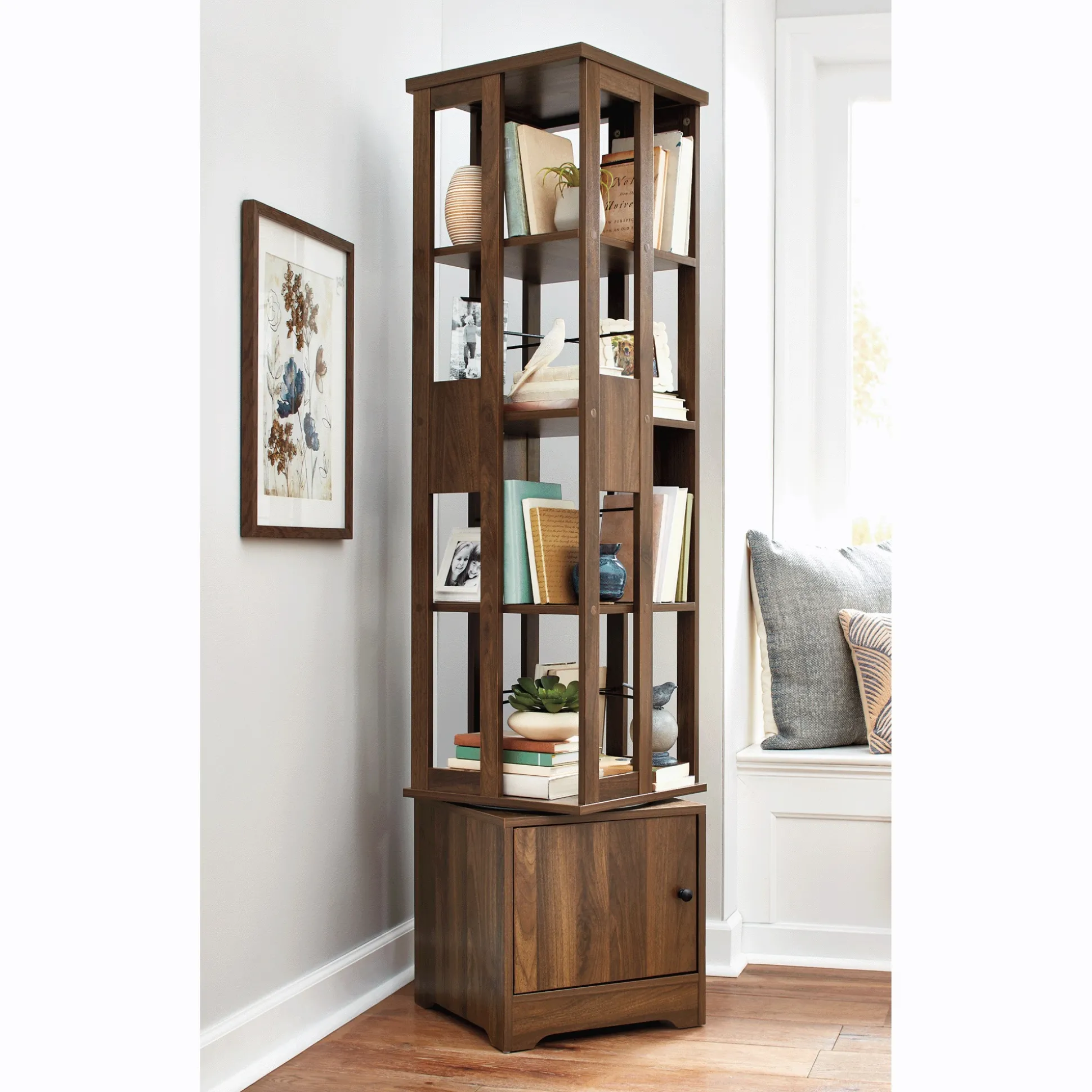 Rotating Media Bookcase