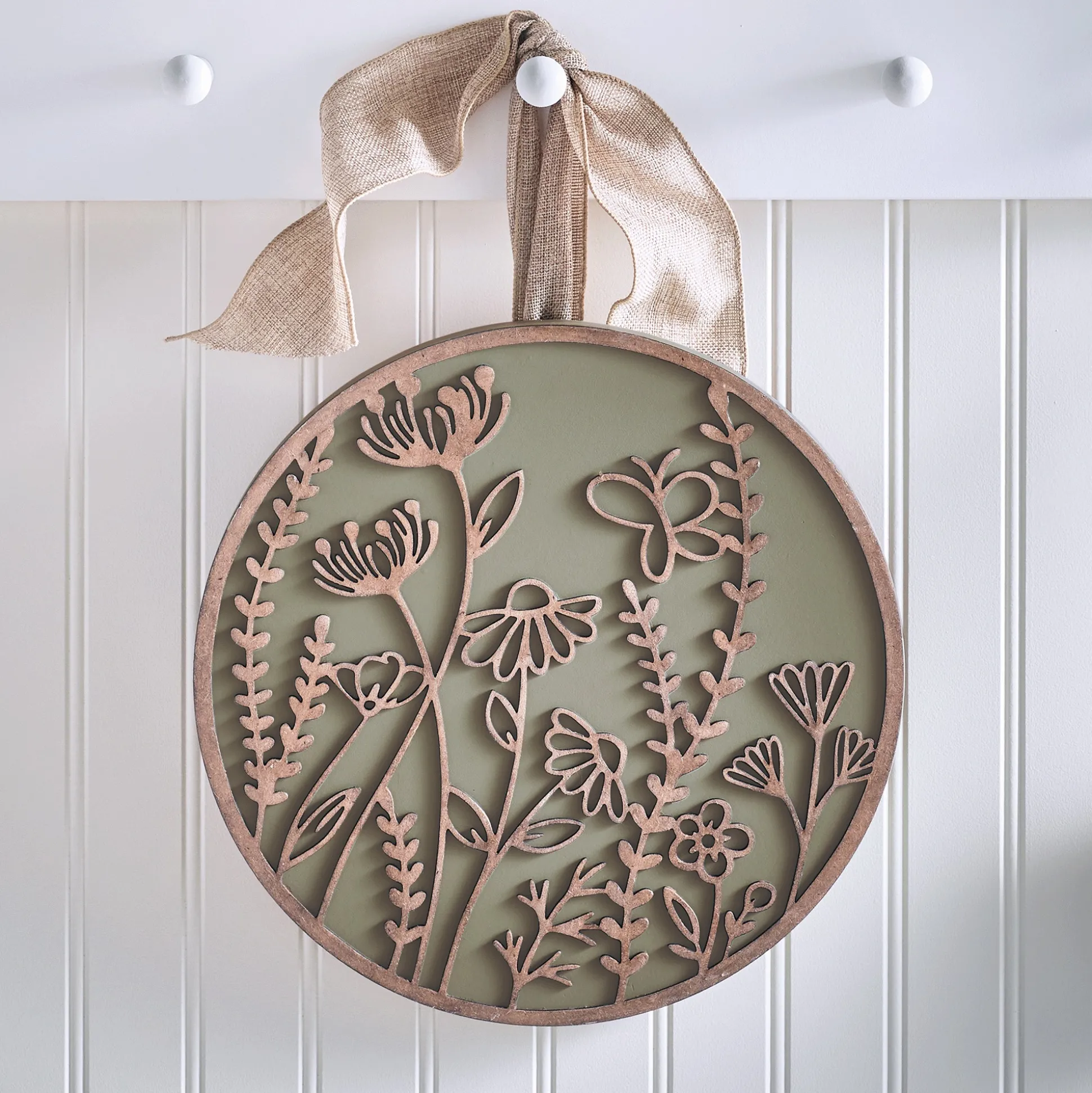 Round Wildflower Wall Art