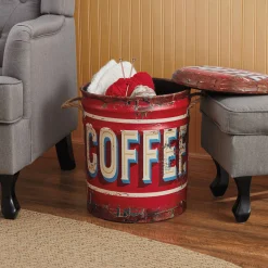 Rustic Coffee Storage Stool