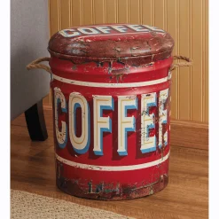 Rustic Coffee Storage Stool