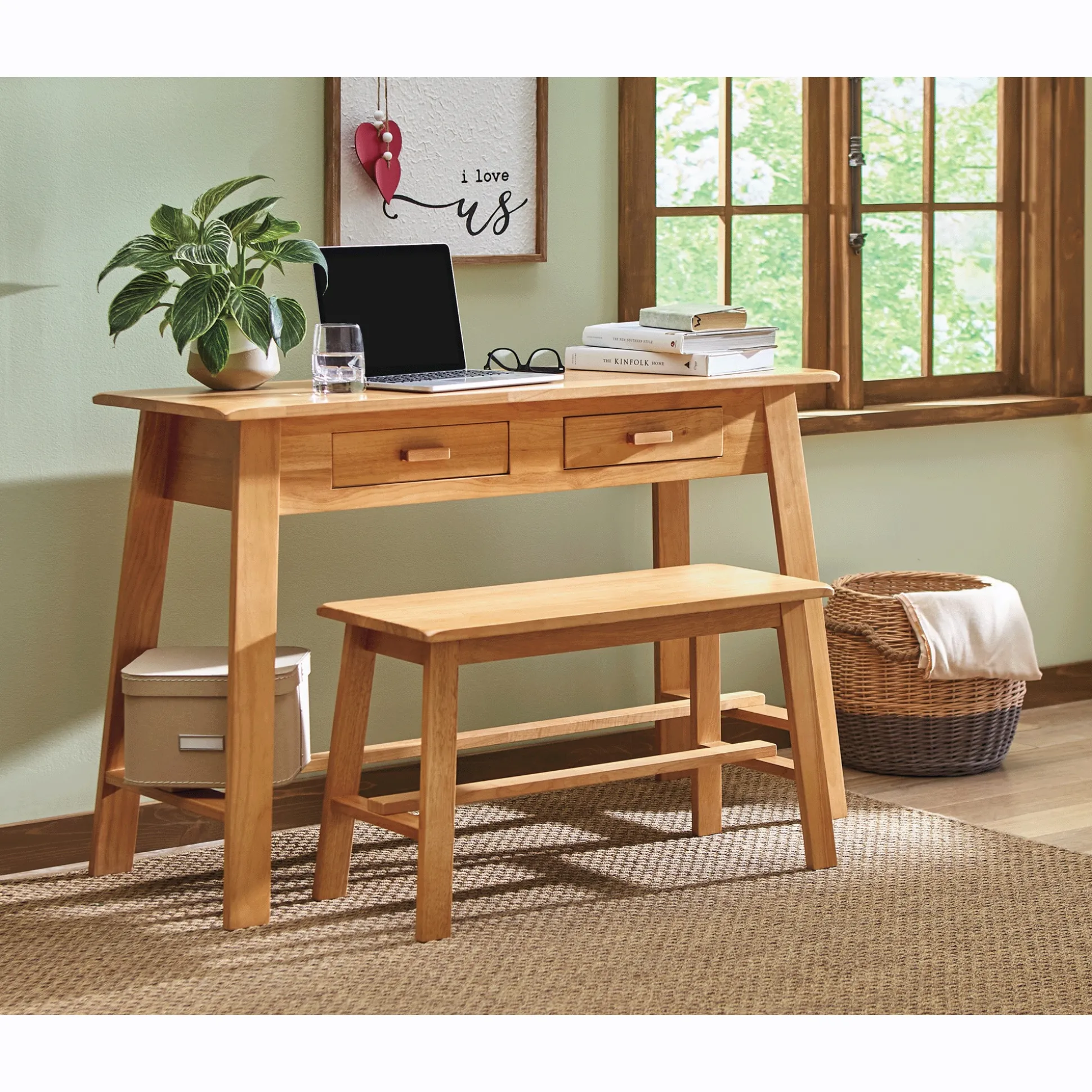 Rustic Desk and Bench