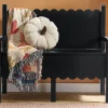 Scalloped Wood Bench