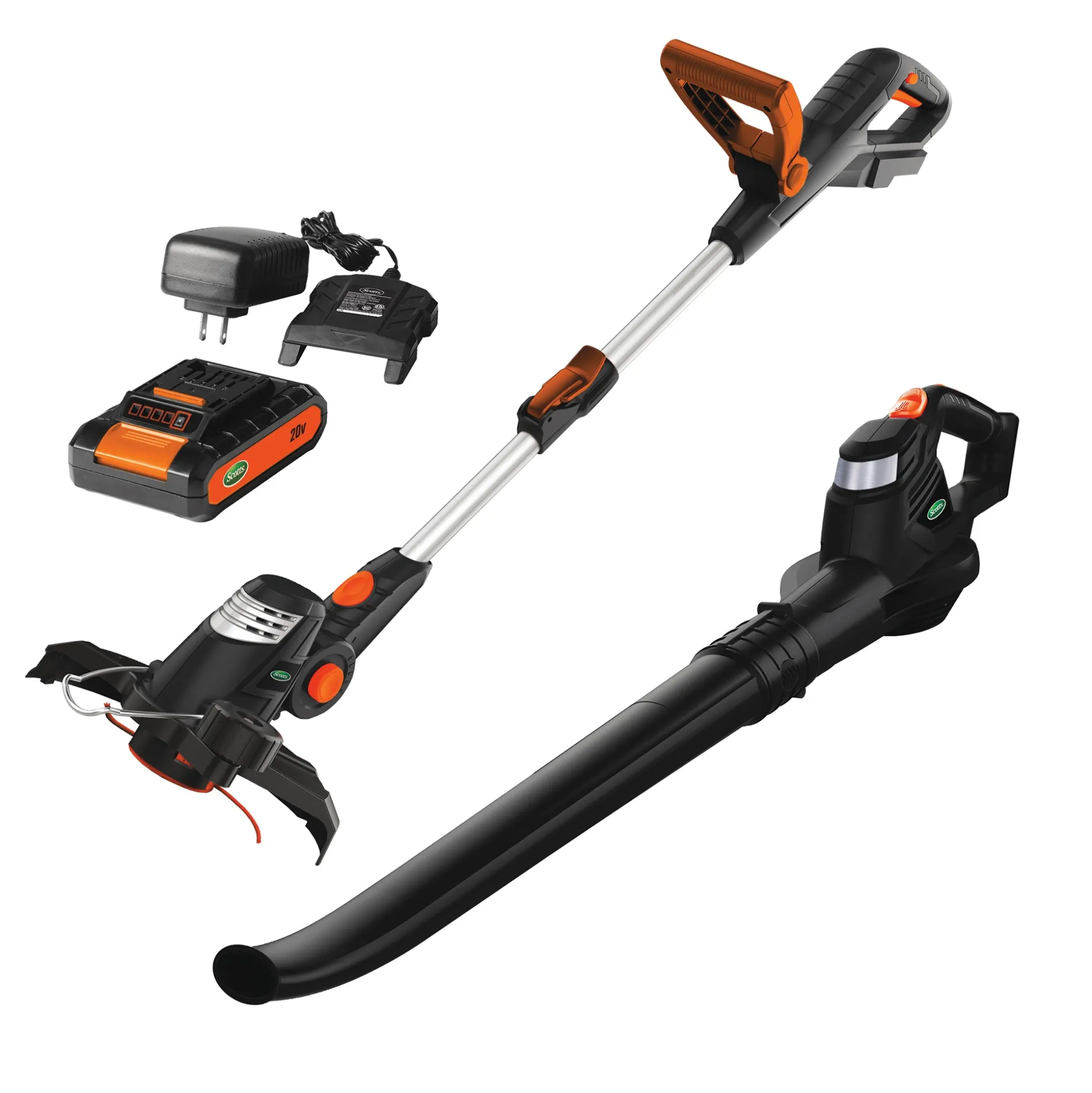 Scotts 20V Cordless Trimmer & Blower Combo