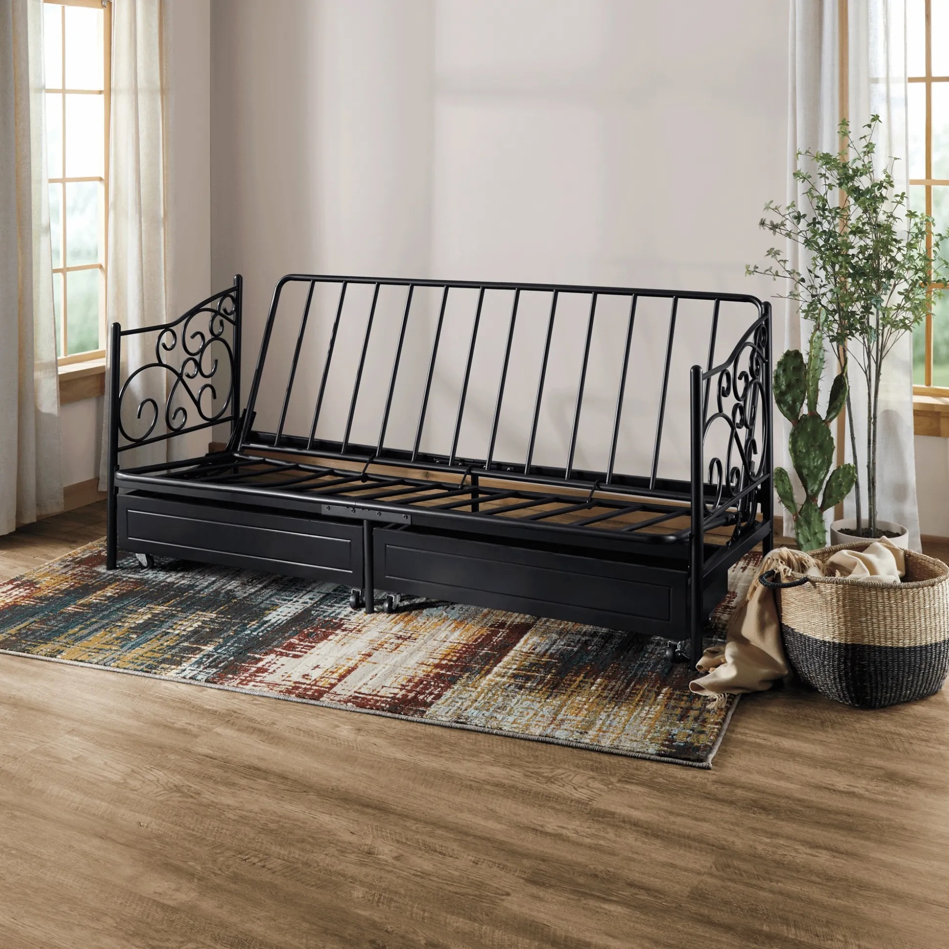 Scroll Storage Futon Frame