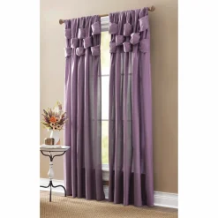 Semi-Sheer Basket-Weave Top Window Panel