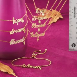 Sentiments Word/Charm Necklace or Bracelet