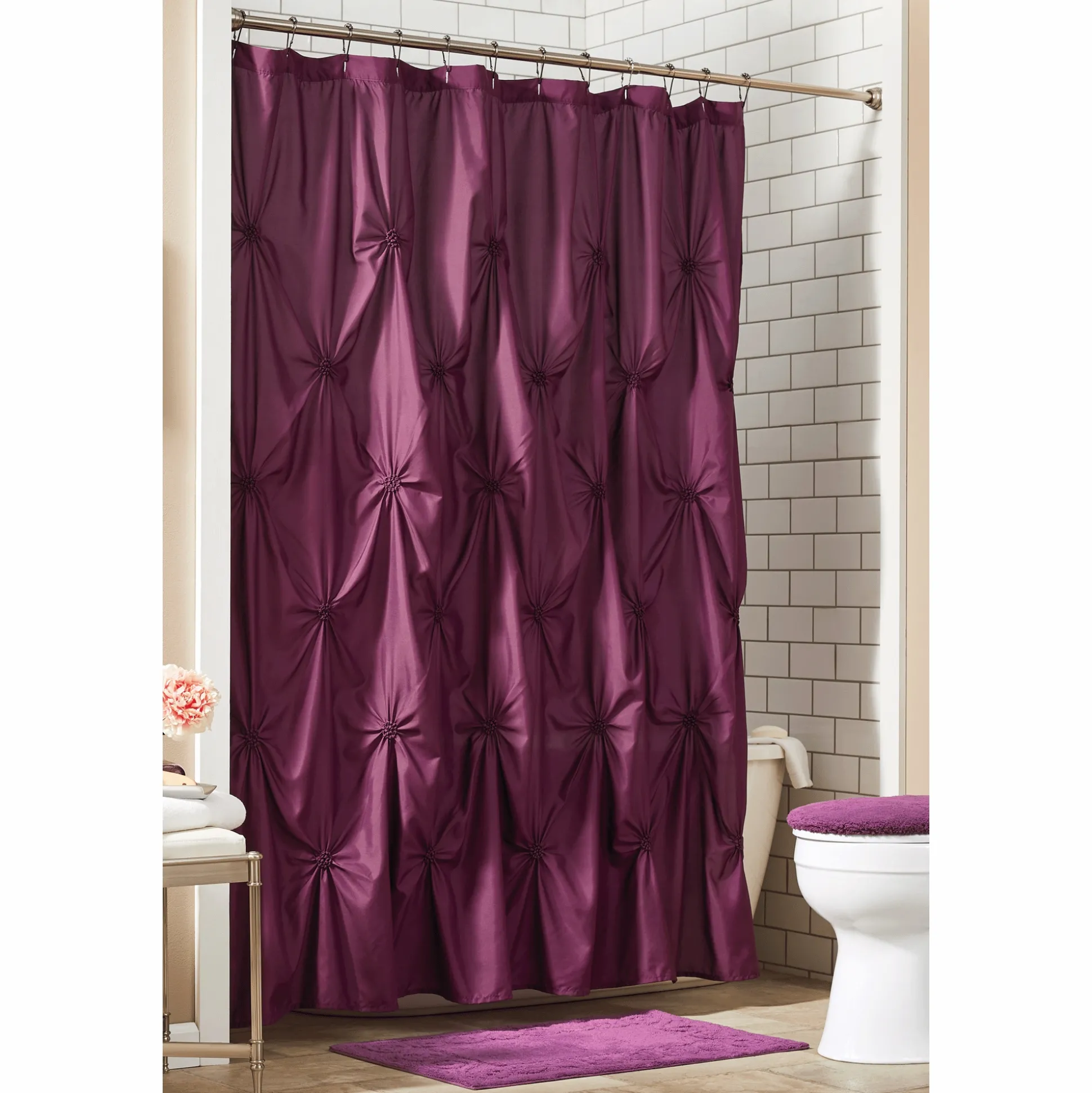 Serene Ruched Shower Curtain