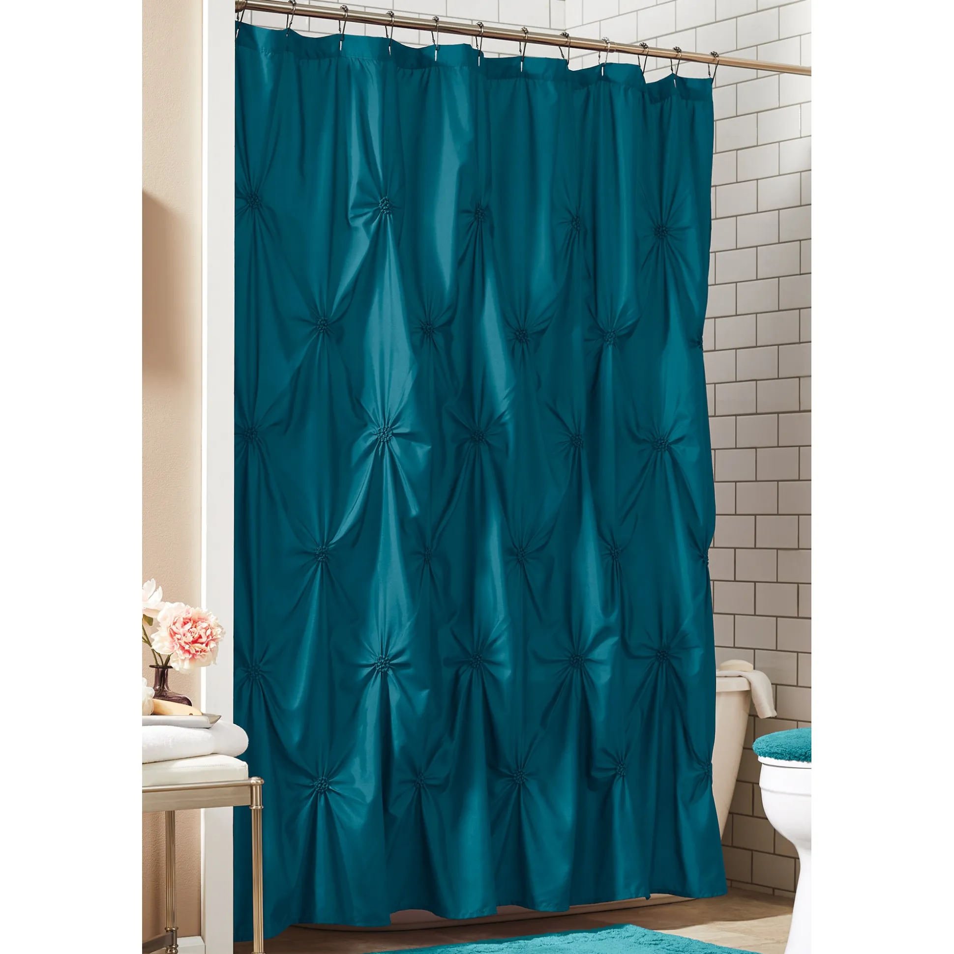 Serene Ruched Shower Curtain