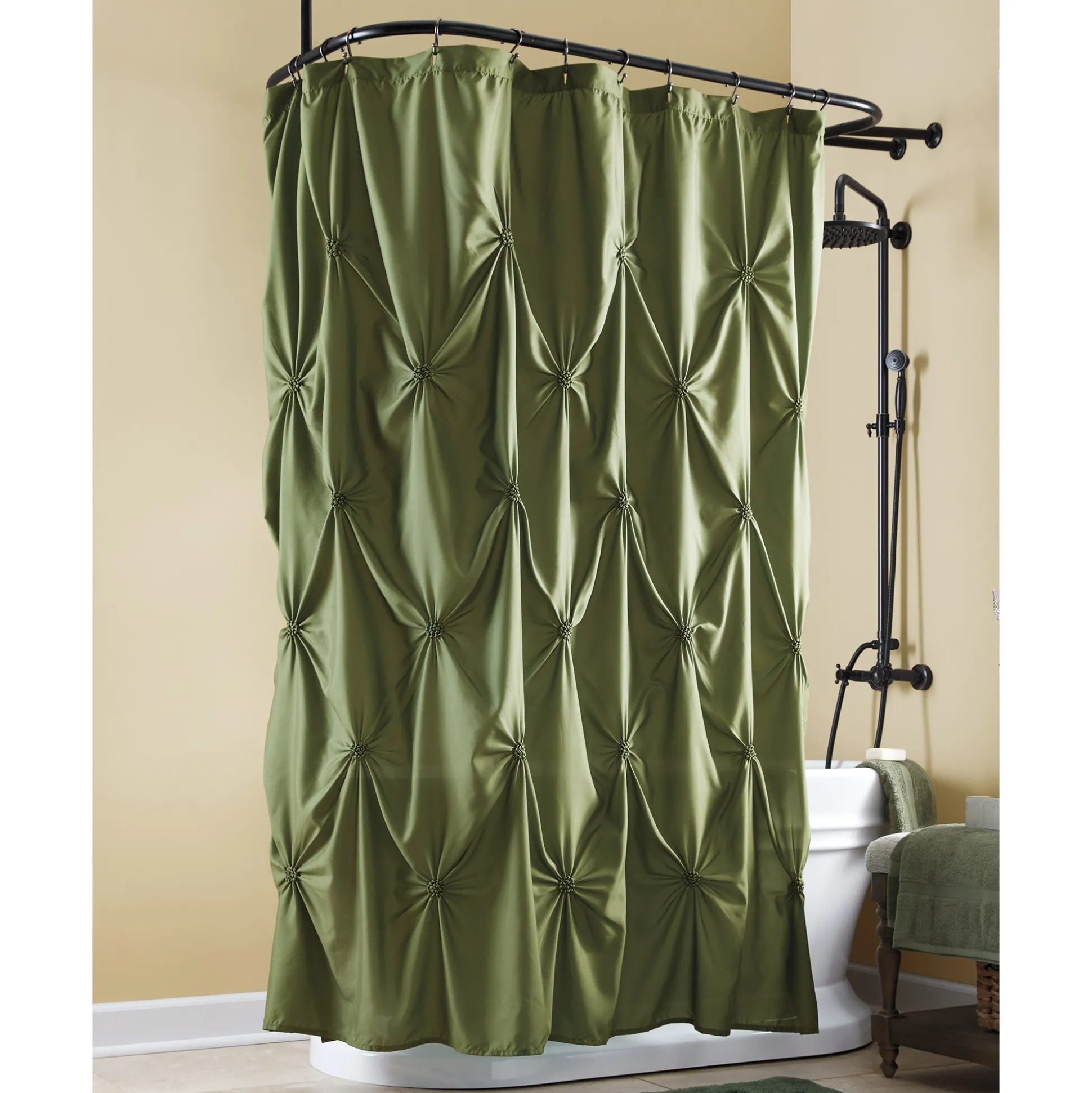Serene Ruched Shower Curtain