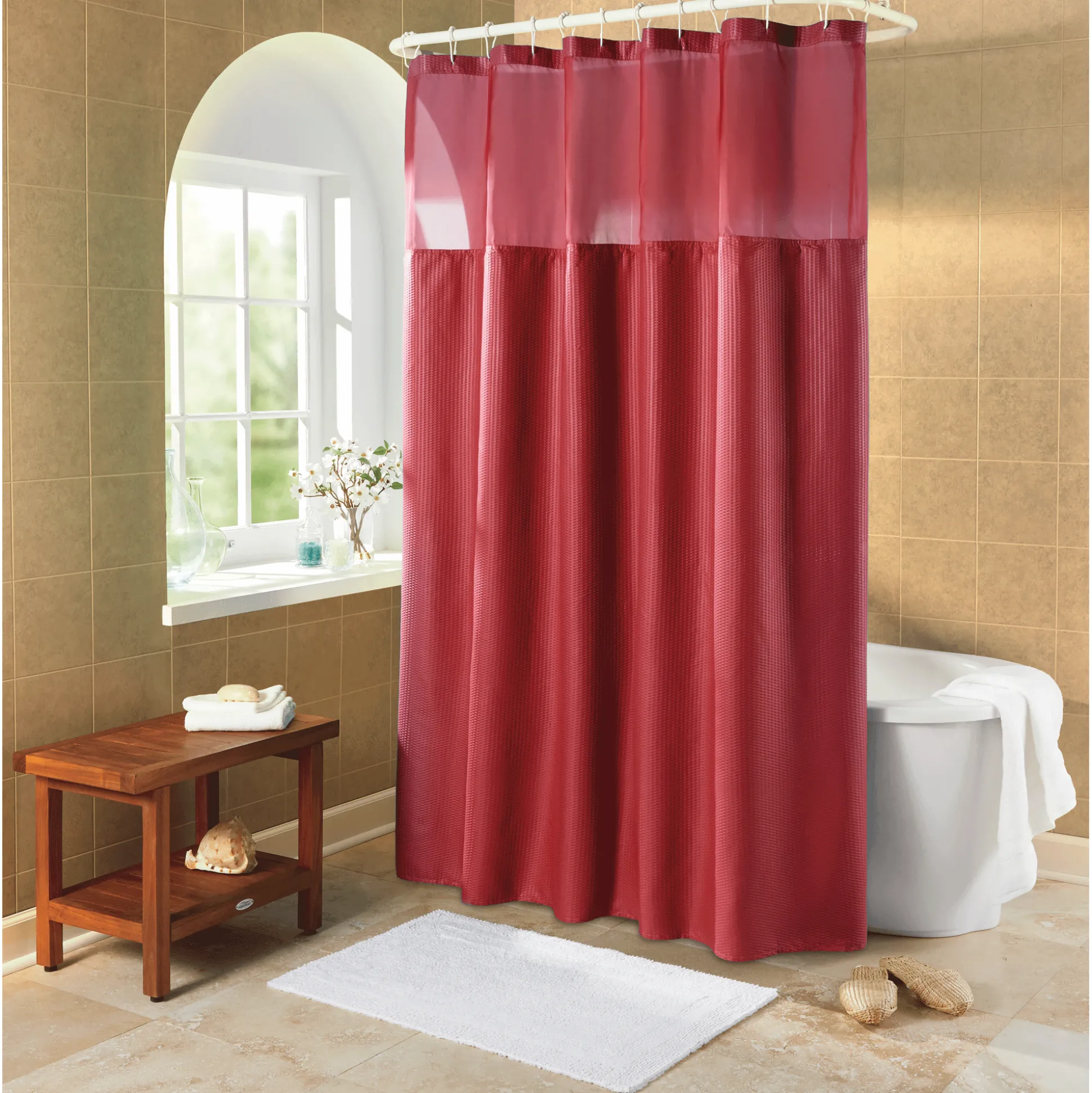 Serene Snap Shower Curtain