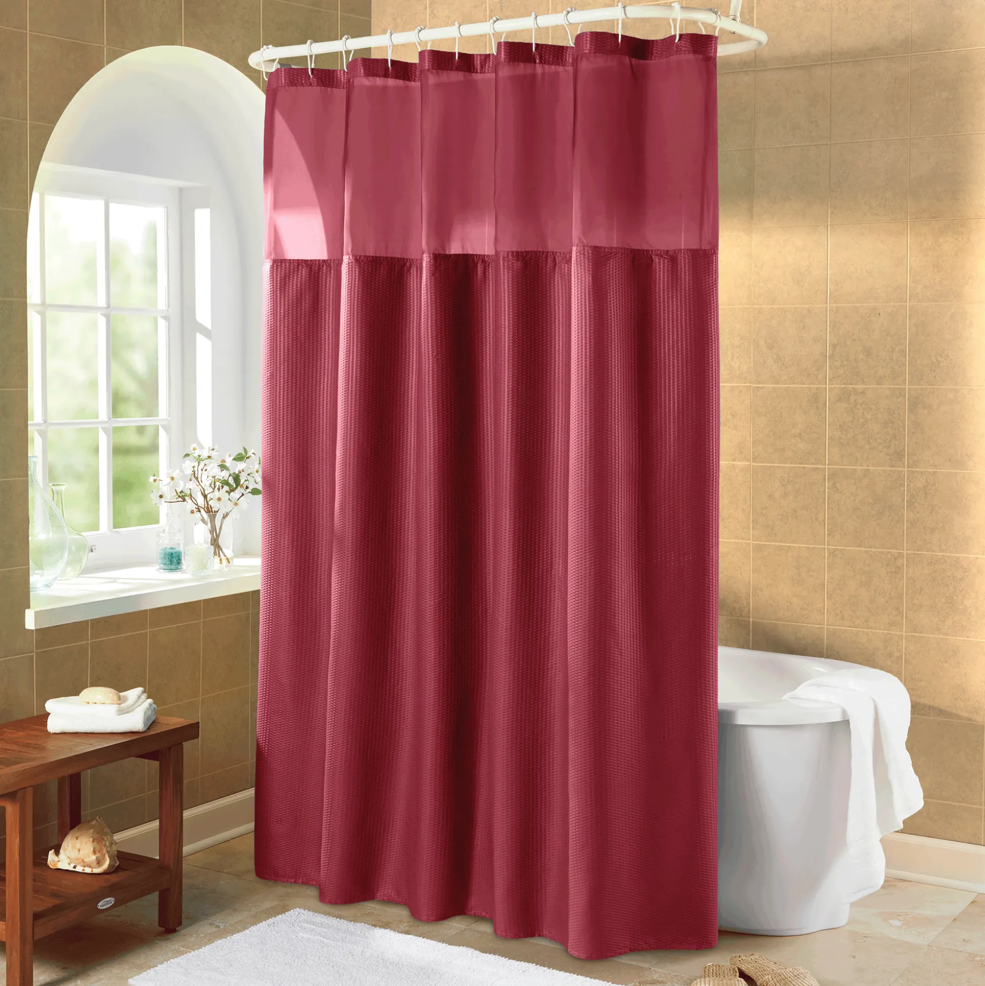 Serene Snap Shower Curtain
