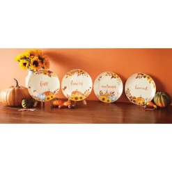 Set of 4 Assorted Harvest Plates