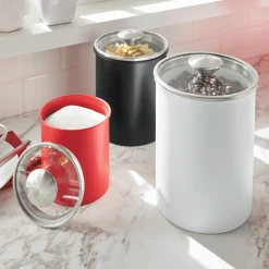 Set of 3 Assorted Metal Canisters