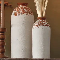 Set of 2 Autumn Two-Tone Vases