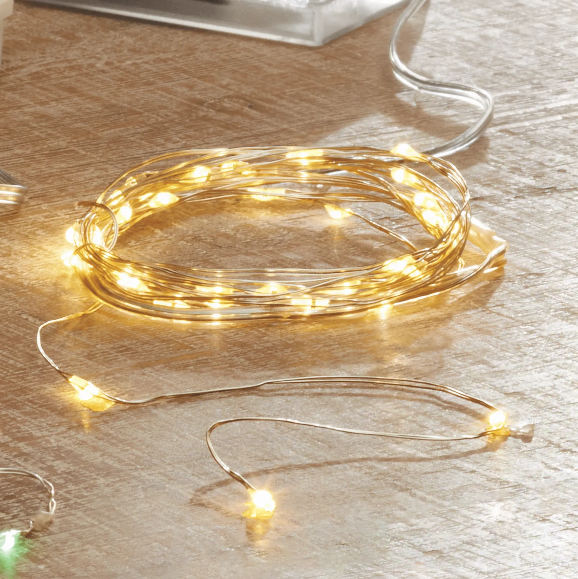 Set of 2 Battery-Powered 10-Foot Mini Fairy String Lights