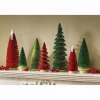 Set of 7 Bottlebrush Sisal Christmas Trees