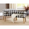 Set of 2 Buffalo Check Storage Stools