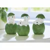 Set of 3 Bunnies in Mossy Eggs