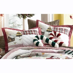 Set of 2 Candy Cane Accent Pillows