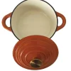 Set of 3 Cast Iron Dutch Ovens with Lids