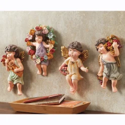 Set of 4 Cherubs Wall Art