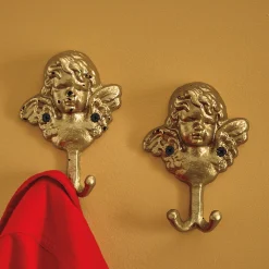 Set of 2 Cherubs Wall Hooks