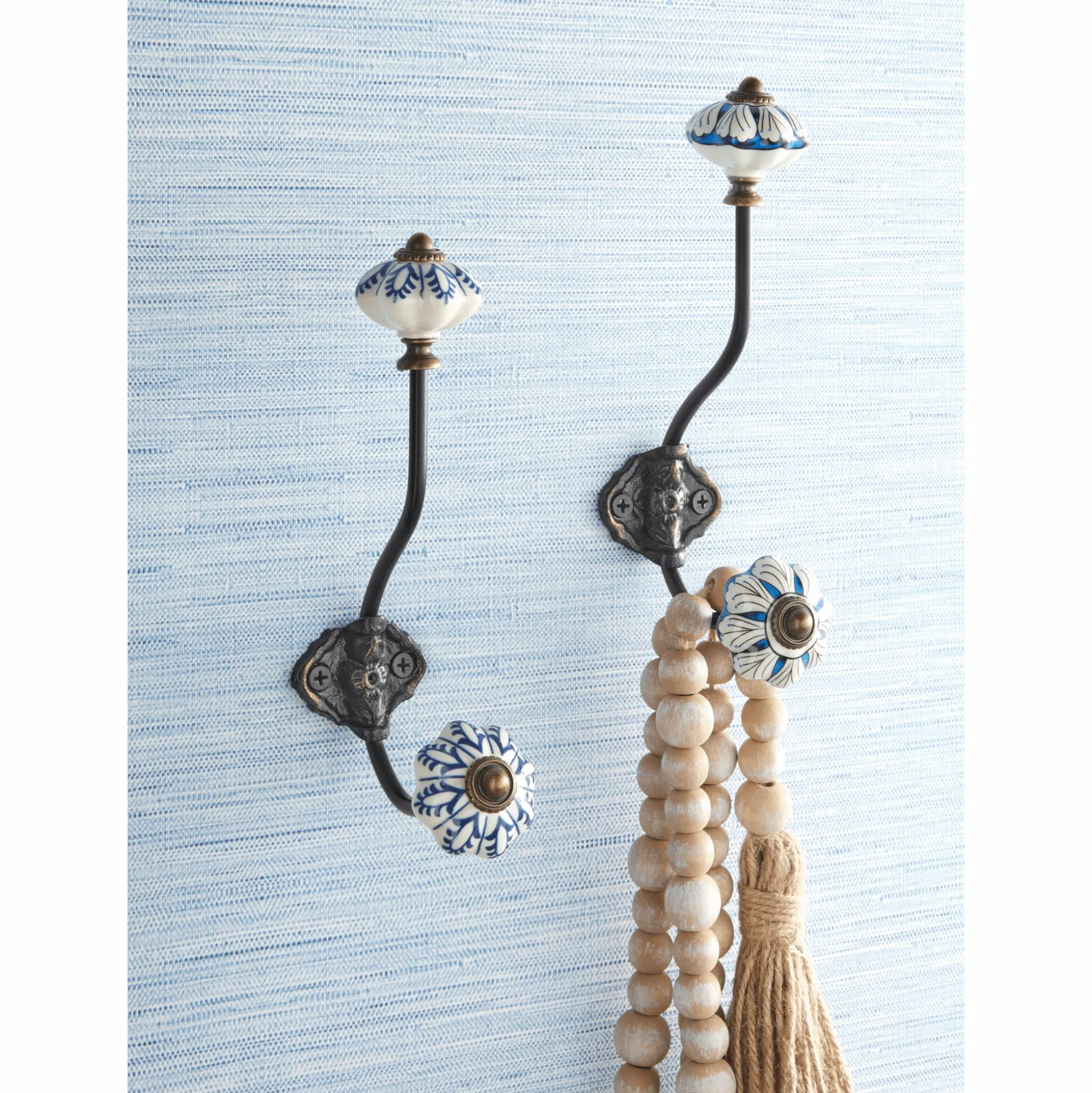Set of 2 Chinoiserie Wall Hooks