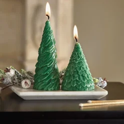 Set of 2 Christmas Tree Candles