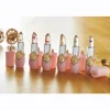 Set of 6 Color-Changing Jelly Lipsticks with Real Flowers and Golden Flakes