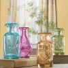 Set of 4 Colored Glass Bud Vases
