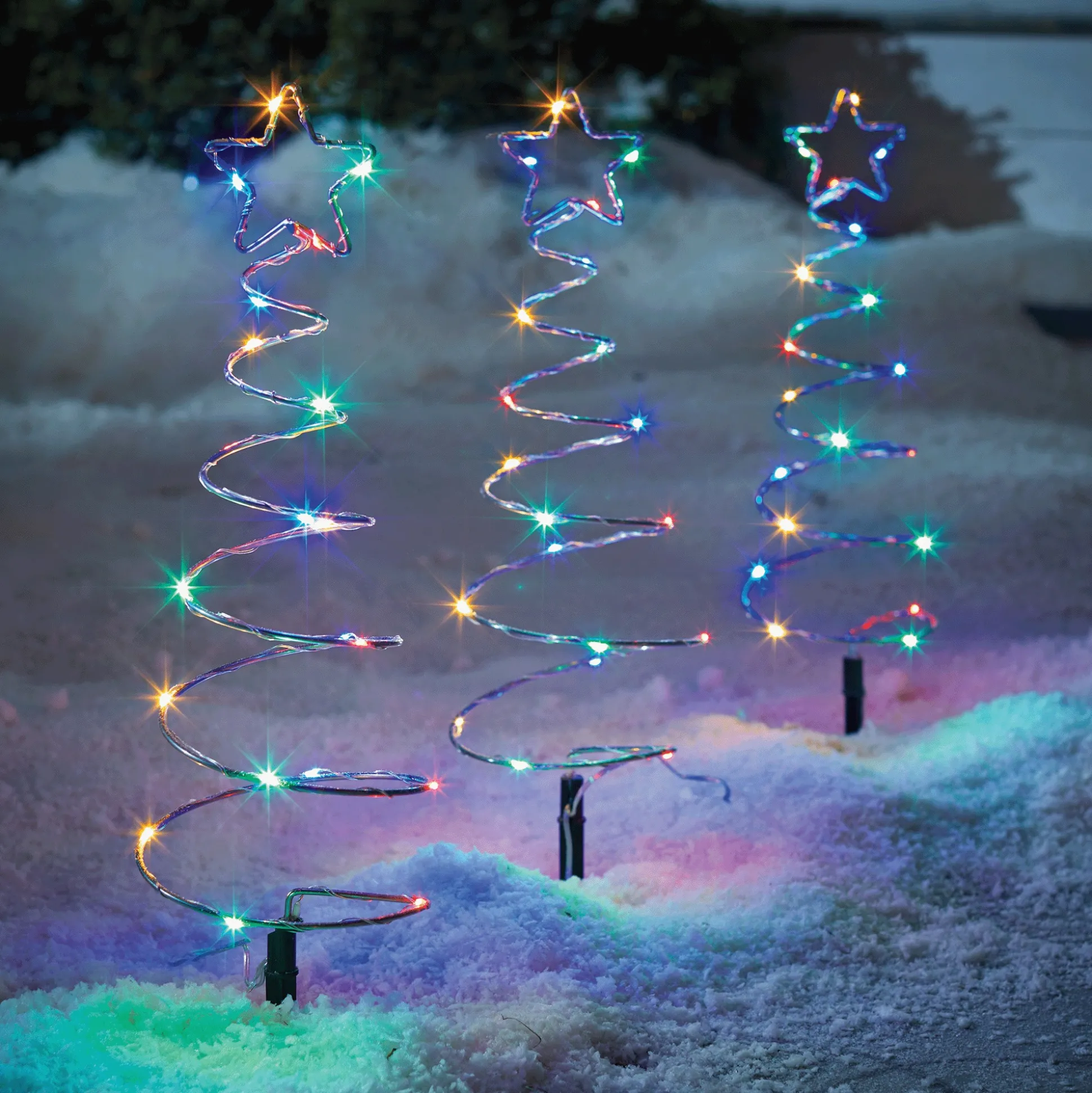 Set of 3 Colorful Tree Stakes