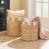 Set of 2 Daisy Woven Baskets