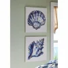 Set of 2 Dark Blue Shell Art