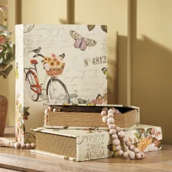 Set of 3 Decorative Storage Book Boxes