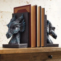 Set of 2 Dragon Head Bookends