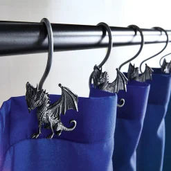 Set of 12 Dragon Shower Curtain Hooks