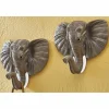 Set of 2 Elephant Wall Hooks