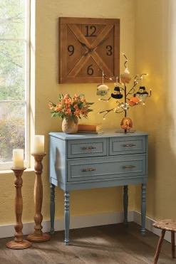 Set of 2 Farmhouse Floor Candleholders