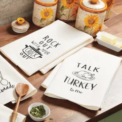 Set of 2 Funny Fall Dish Towels